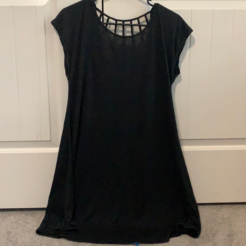 Black dress with designed back